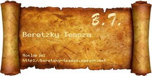 Beretzky Tessza névjegykártya